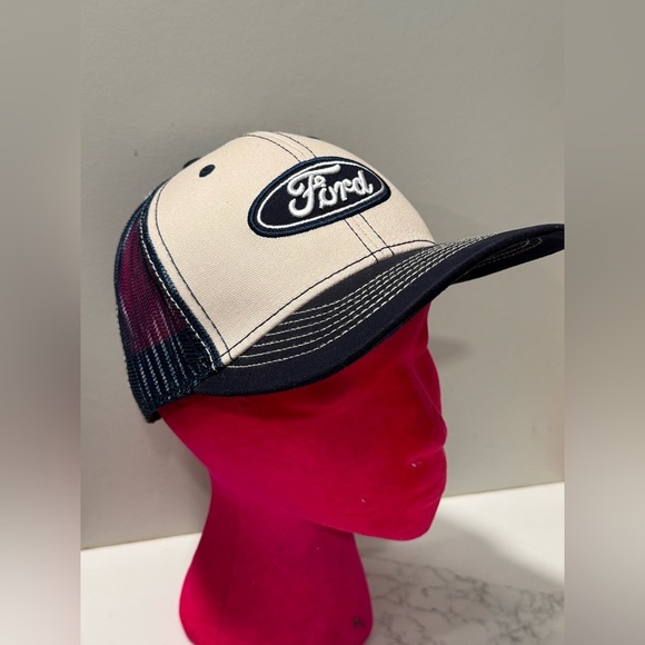 Ford Two-Tone Beige and Blue Snap Back Hat - Picture 7 of 7